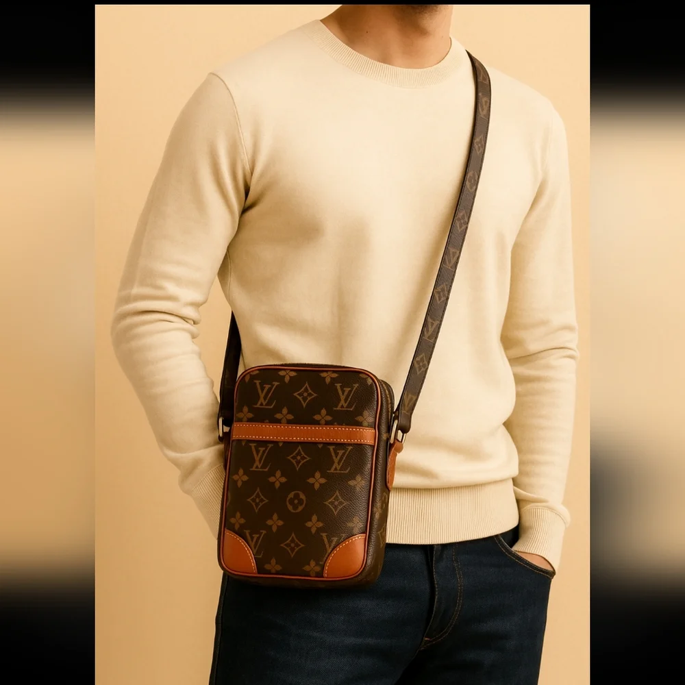 Louis Vuitton Danube EUC✨️ Monogram Messenger Bag – Vintage Unisex - Picture 14 of 16